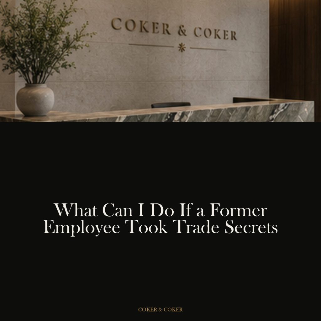What can I do if a former employee took trade secrets